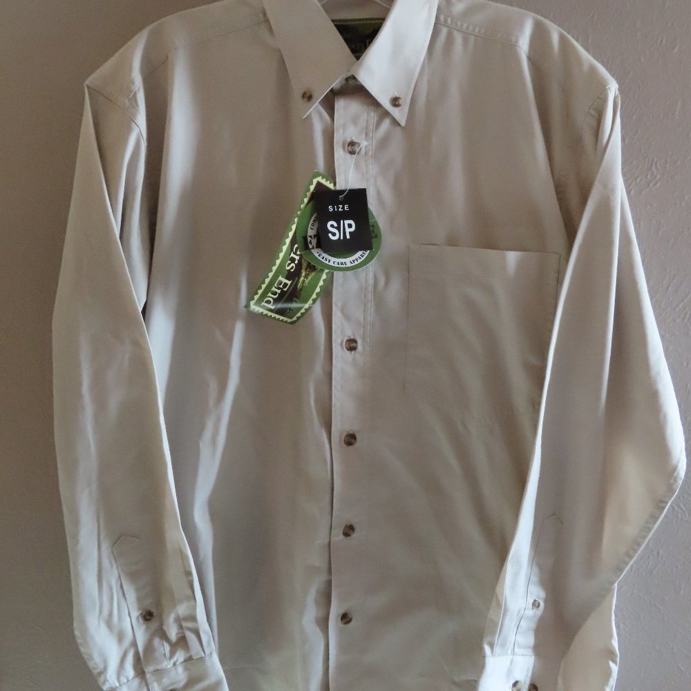 Rivers End Men's Long Sleeve Shirt; Buttons; Cream; Size S/P; NEW